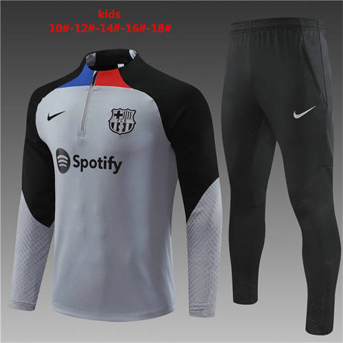 22/23 Messi Griezmann Kids Long Sleeve Training Suit