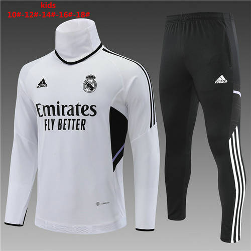 22/23 Real Madrid Kids Long Sleeve Training Suit