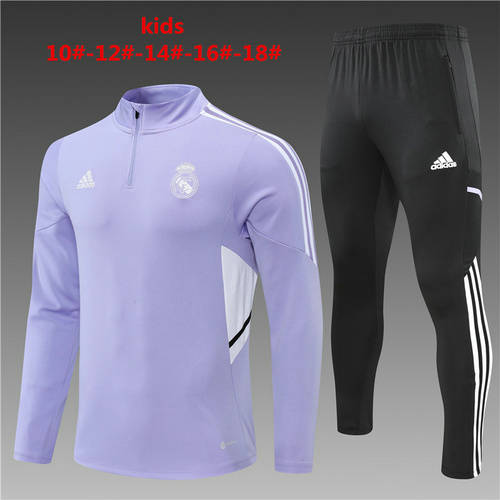 22/23 Real Madrid Kids Long Sleeve Training Suit