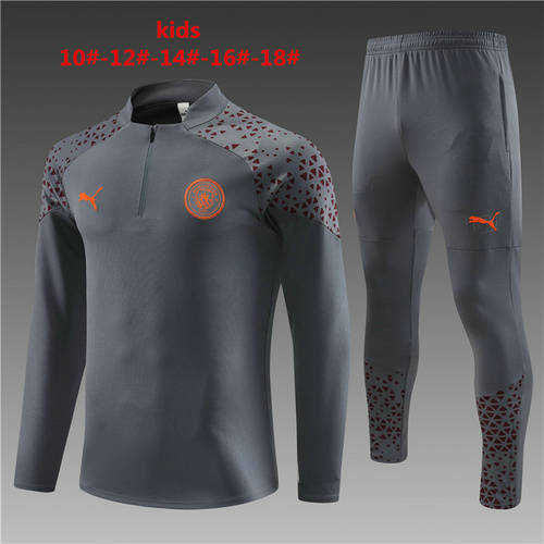 23/24 Manchester City Kids Long Sleeve Training Suit