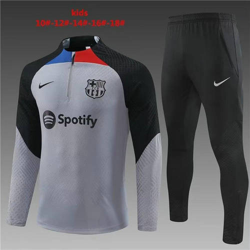 22/23 Messi Griezmann Kids Long Sleeve Training Suit