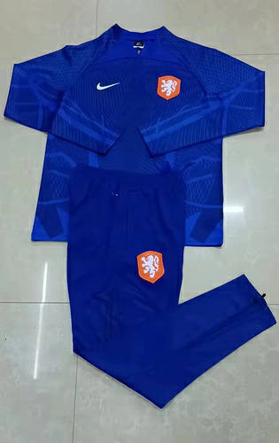 22/23 Netherlands Blue Long Sleeve Training Suit