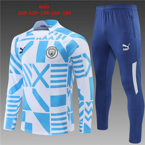 22/23 Manchester City Kids Long Sleeve Training Suit