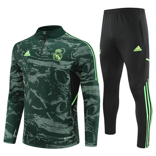 22/23 Real Madrid Green Long Sleeve Training Suit