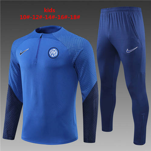 22/23 Inter Milan Player Version Kids Long Sleeve Training Suit