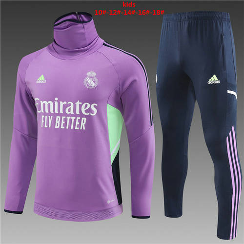 22/23 Real Madrid Kids Long Sleeve Training Suit