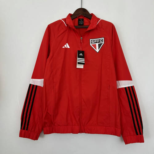 2023 Sao Paulo Red Windbreaker Jackets