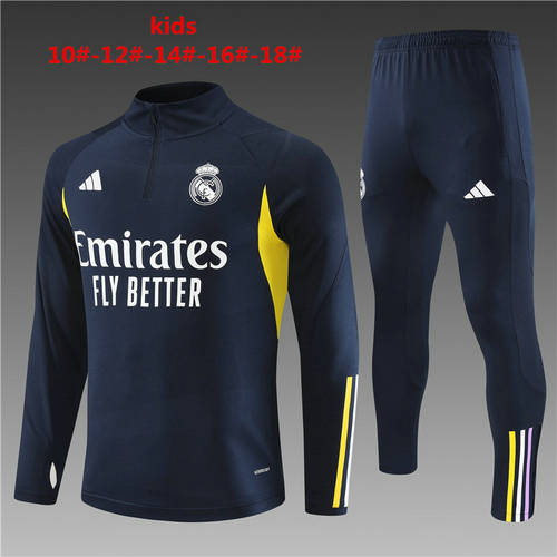 23/24 Real Madrid Kids Long Sleeve Training Suit