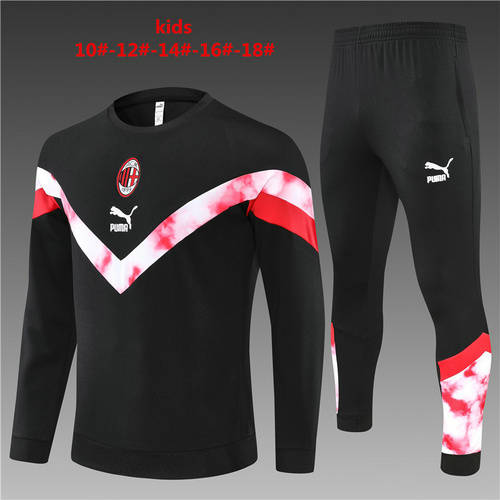 22/23 Ac Milan Kids Long Sleeve Training Suit