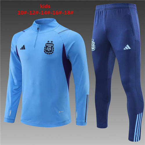 2022 Argentina Kids Long Sleeve Training Suit