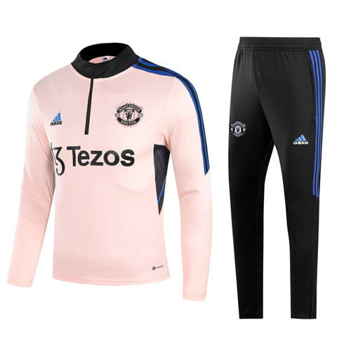 22/23 M-anchester U-nited Pink Long Sleeve Training Suit