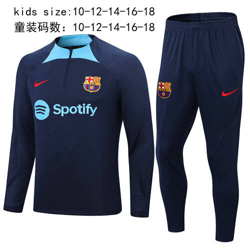 22/23 Messi Griezmann Kids Long Sleeve Training Suit