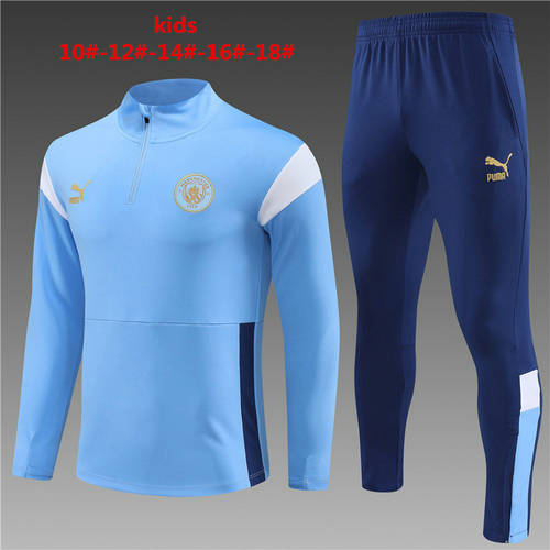 23/24 Manchester City Kids Long Sleeve Training Suit