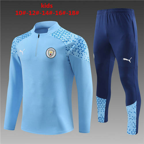 23/24 Manchester City Kids Long Sleeve Training Suit