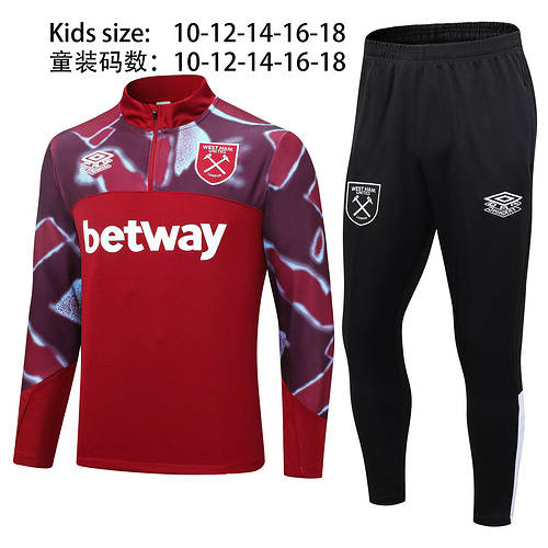 23/24 West Ham United Kids Long Sleeve Training Suit