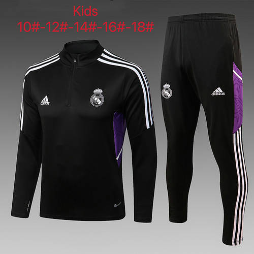 22/23 Real Madrid Kids Long Sleeve Training Suit