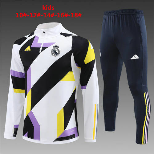 23/24 Real Madrid Kids Long Sleeve Training Suit