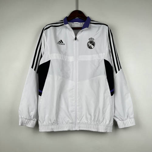 23/24 Real Madrid White Windbreaker Jackets