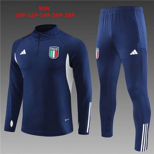 2023 Italy Kids Long Sleeve Training Suit