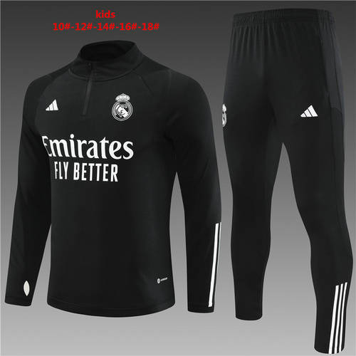 23/24 Real Madrid Kids Long Sleeve Training Suit