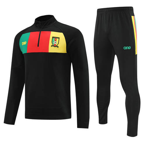 2022 Cameroon Black Long Sleeve Training Suit