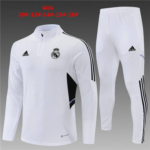 22/23 Real Madrid Kids Long Sleeve Training Suit