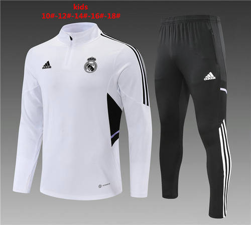 22/23 Real Madrid Kids Long Sleeve Training Suit