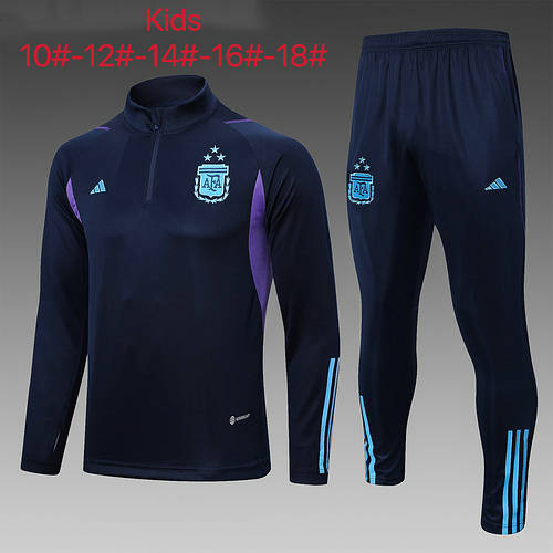 2023 Argentina Kids Long Sleeve Training Suit