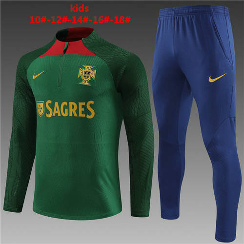 2023 Portugal Kids Player Version Long Sleeve Training Suit