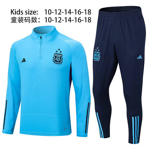 2022 Argentina Kids Long Sleeve Training Suit