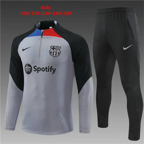 22/23 Messi Griezmann Player Kids Long Sleeve Training Suit