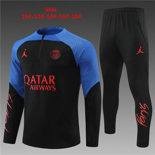 22/23 Paris Kids Player Long Sleeve Training Suit