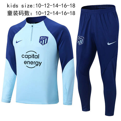 22/23 Atletico Madrid Kids Long Sleeve Training Suit