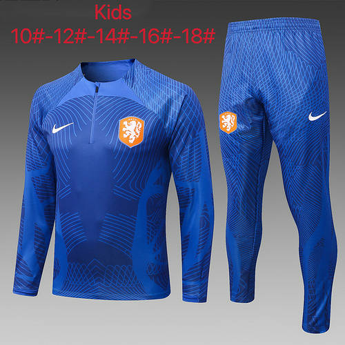 22/23 Netherlands Kids Long Sleeve Training Suit