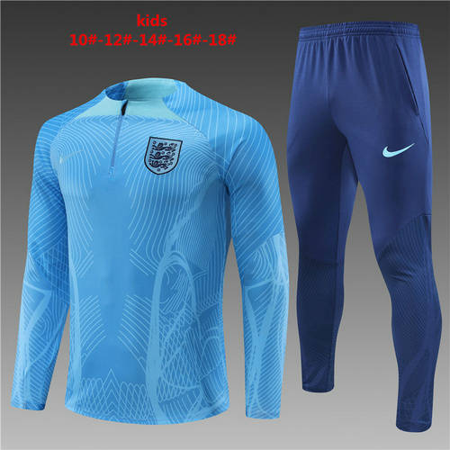 2022 England Kids Player Long Sleeve Training Suit