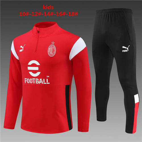 23/24 Ac Milan Kids Long Sleeve Training Suit