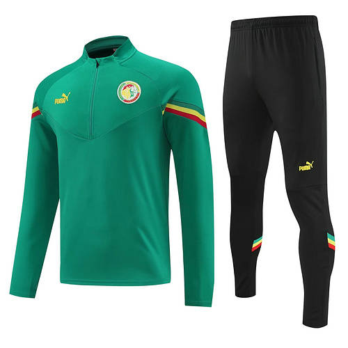 2022 Senegal Green Long Sleeve Training Suit