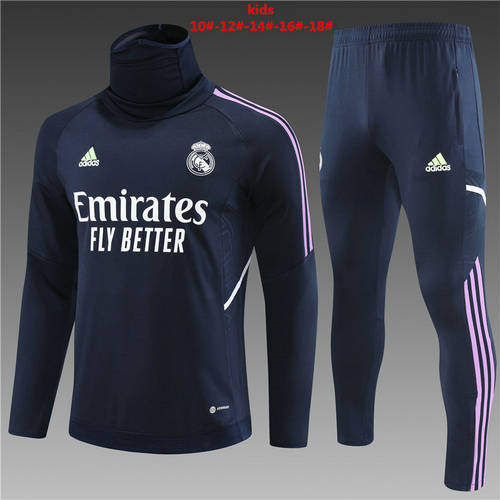 22/23 Real Madrid Kids Long Sleeve Training Suit