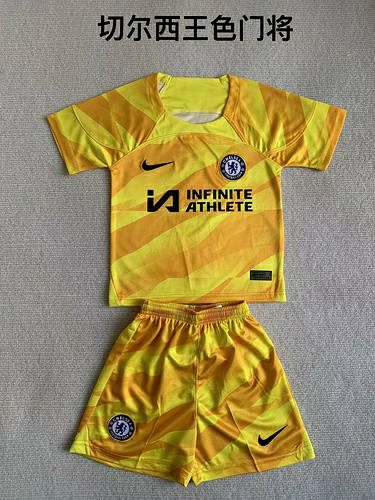 23/24 Chelsea Goalkeeper Kids Soccer Jerseys