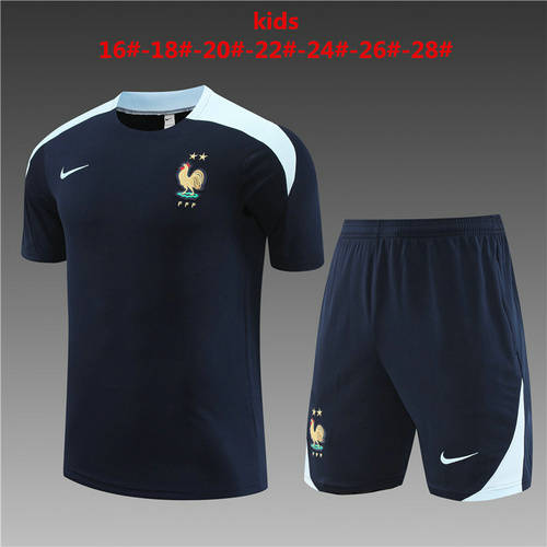 23/24 France Kids Training Soccer Jerseys