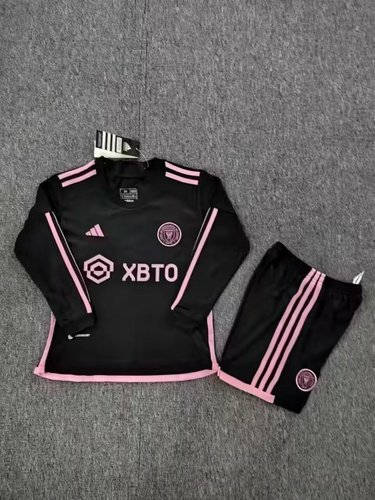 23/24 Inter Miami Away Kids Long Sleeve Soccer Jerseys