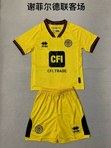 23/24 Sheffield United Away Kids Soccer Jerseys