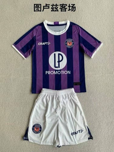 23/24 Toulouse Away Kids Soccer Jerseys