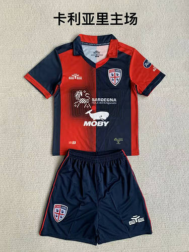 23/24 Cagliari Home Kids Soccer Jerseys