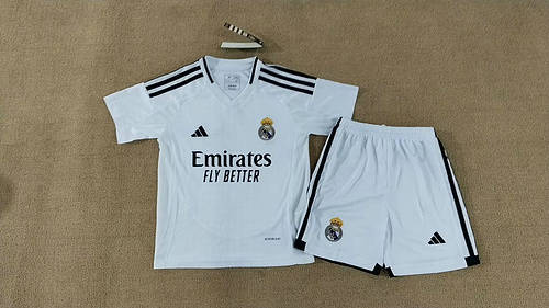 24/25 Real Madrid Home Kids Soccer Jerseys