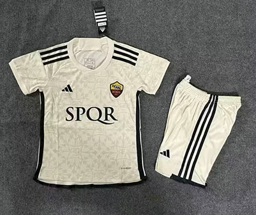 23/24 Roma Away Kids Soccer Jerseys