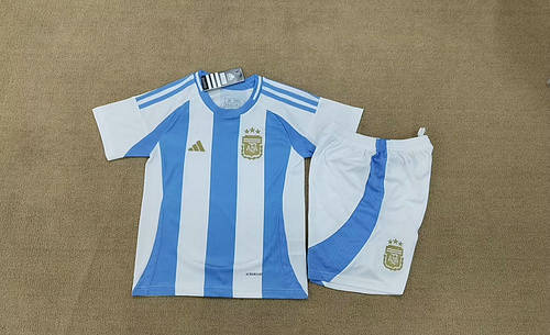 2024 Argentina Home Kids Soccer Jerseys