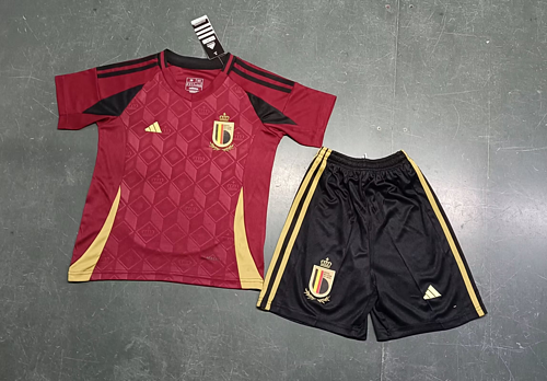 2024 Belgium Home Kids Soccer Jerseys