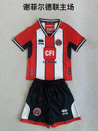 23/24 Sheffield United Home Kids Soccer Jerseys