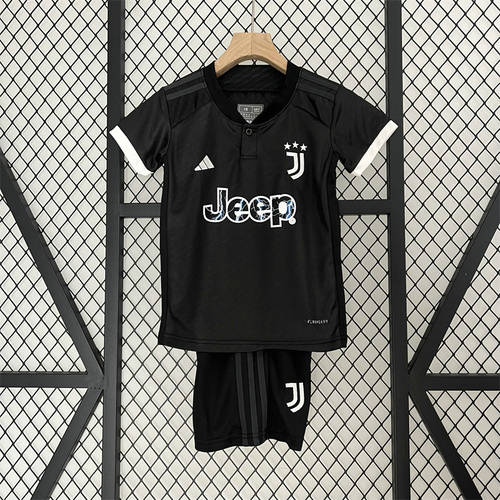 23-24 Juventus Third Away Black Kid Kit